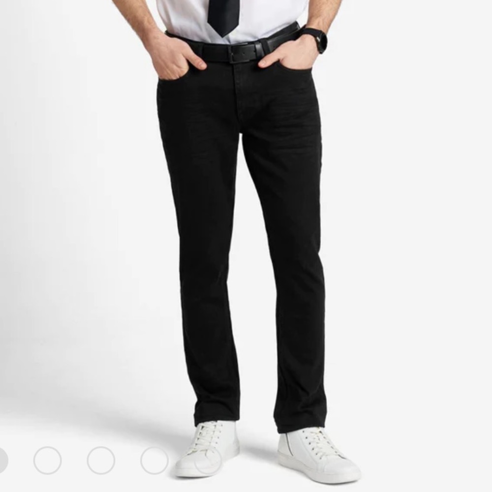 Kenneth Cole slim fit stretch denim pants black 28x30